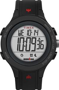 Timex Men's Ironman Triathlon T200 42mm Watch – Black Case Positive Display with Black Silicone Strap