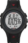 Timex Men's Ironman Triathlon T200 42mm Watch – Black Case Positive Display with Black Silicone Strap