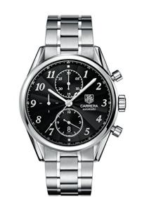 TAG Heuer Men's CAS2110.BA0730 Carrera Black Dial Chronograph Steel Watch
