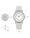 CIVO Nurse Watch for Women Men: Waterproof Nursing Easy Read Dial Wristwatch - Analog Watches for Ladies Students Beige 12/24 Hour with Second Hand