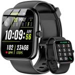 Mikego Smart Watch with Alexa Built-in, 1.83" HD Touchscreen & Fitness Tracker with Message Call Function, 120+ Sport Modes, IP68 Waterproof, 24/7 Heart Rate/Sleep Monitor, for Android iPhone (Black)