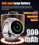 LIGE Smart Watches for Men Answer/Make Calls,1.75" Display Fitness Tracker with Compass Altitude and Barometric Pressure 900mAh Sleep Monitor 110+Sport Modes for Android iOS Smartwatch(Silver)