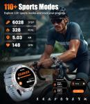 LIGE Smart Watches for Men Answer/Make Calls,1.75" Display Fitness Tracker with Compass Altitude and Barometric Pressure 900mAh Sleep Monitor 110+Sport Modes for Android iOS Smartwatch(Silver)