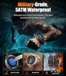 LIGE Smart Watches for Men Answer/Make Calls,1.75" Display Fitness Tracker with Compass Altitude and Barometric Pressure 900mAh Sleep Monitor 110+Sport Modes for Android iOS Smartwatch(Silver)