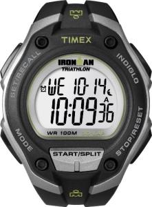 Timex Men's Ironman Triathlon Classic 30 Oversized 43mm Watch – Silver-Tone & Black Case with Black Resin Strap