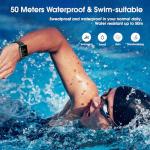 TYKOIT Smart Watch, Fitness Tracker with Heart Rate Monitor, Blood Oxygen, Sleep Tracker, 41mm Touchscreen Smartwatch for Android iOS Swimming Waterproof Pedometer Step Calories Tracker for Women Men