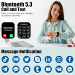 2025 Smart Watch for Men Women (Answer/Make Call), 1.96" HD Fitness Tracker Running Watch,IP68 Waterproof,Pedometer, Sleep/Step/Activity/Heart Rate Monitor,110+ Sport Mode Smartwatch for Android Phone