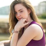 SWEETAXI Metal Elastic Watch Band, Designer Beaded Strap Compatible with Apple Watch Series Ultra/11/10/9/8/7/SE/6/5/4/3/2/1, 38-49mm, Silver (rose gold, 38/40/41/42mm(Series11/10))