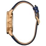 Citizen Men's Eco-Drive Weekender Sport Casual Chronograph Rose Gold Stainless Steel Watch with Blue Leather Strap, Blue Dial (Model: CA4503-00L)