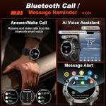 Smart Watch for Men Fitness Tracker: Bluetooth Waterproof Make Answer Call Digital Mens Watches Running Smartwatch for Android Phones iPhone Samsung Compatible Step Pedometer Sleep Heart Rate Monitor