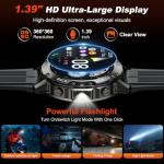 Smart Watch for Men Fitness Tracker: Bluetooth Waterproof Make Answer Call Digital Mens Watches Running Smartwatch for Android Phones iPhone Samsung Compatible Step Pedometer Sleep Heart Rate Monitor