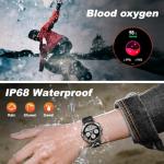 Smart Watch for Men Fitness Tracker: Bluetooth Waterproof Make Answer Call Digital Mens Watches Running Smartwatch for Android Phones iPhone Samsung Compatible Step Pedometer Sleep Heart Rate Monitor