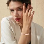 OLEVS Rose Gold Watch for Women Mesh Strap Fashion Dress Japanese Quartz Waterproof Luminous Ladies Watches Bracelet Sets