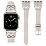TOYOUTHS Compatible with Apple Watch Bands Women 38/40/41/42mm Dressy Slim Leather Strap with Designer Celtic Knot Interlock Buckle Bracelet for iWatch Series 11 10 9 8 7 6 5 4 SE 3 2 1, Starlight