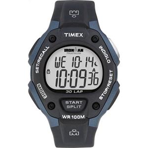 Timex Men's Ironman Triathlon Classic 30 38mm Watch – Blue & Black Case with Black Resin Strap