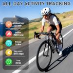 Moremore Fitness Tracker with 24/7 Heart Rate, Sleep Tracker, Step Tracker, Calorie Tracking, IP68 Waterproof Activity Tracker, Fitness Watch for Android iPhones Women Men, Black