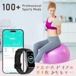 Moremore Fitness Tracker with 24/7 Heart Rate, Sleep Tracker, Step Tracker, Calorie Tracking, IP68 Waterproof Activity Tracker, Fitness Watch for Android iPhones Women Men, Black