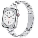 Lenrao Compatible Apple Watch Bands 40mm for Women, Metal Silver for Apple Watch Band 38mm 41mm 44mm 45mm 42mm ,Thin Stainless Steel Strap for Apple Watch Band Series 7 6 5 4 3 2 1 SE iWatch bands
