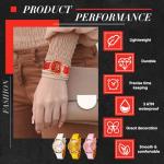 Yinkin 10 Pcs Assorted Platinum Watch Unisex Quartz Watch Sets for Women Men Ladies Watches Roman Numerals PU Leather Women's Wrist Watches