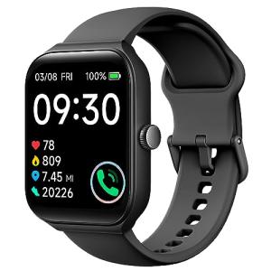 TOOBUR Smart Watch for Men Women Alexa Built-in, 1.95" Fitness Tracker with Answer/Make Calls, IP68 Waterproof/Heart Rate/Sleep Tracker/100 Sports, Fitness Watch Compatible Android iOS