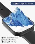 TOOBUR Smart Watch for Men Women Alexa Built-in, 1.95" Fitness Tracker with Answer/Make Calls, IP68 Waterproof/Heart Rate/Sleep Tracker/100 Sports, Fitness Watch Compatible Android iOS