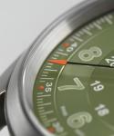 Hamilton Watch Khaki Field Titanium Auto | Swiss Made | 38mm Titanium Case | Green Dial Analog Watch | Brown Leather Strap (Model: H70205860)