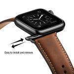 SUNFWR Leather Bands Compatible with Apple Watch Band 42mm(Series 3 2 1) 44mm 45mm 46mm 49mm for Men Women, Top Grain Genuine Leather Replacement Strap for iWatch Ultra 2, Ultra, SE2, SE, Series 10 9 8 7 6 5 4 3 2 1