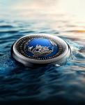 CIGA Design Mechanical Automatic Watch Blue Planet II·Atlantic, Round Stainless Steel Case, Earth-Like dial Design, Luminous Version, Premium Fluororubber Strap Watches Gifts for Men and Women
