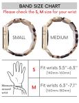 Heesch Blonde Tortoise Band Compatiable with Apple Watch Strecthy Band for Woman 38mm 41mm Fashion Resin Strap for iWatch 7,SE,6,5,4 40mm Wristband