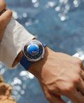 CIGA Design Mechanical Automatic Watch Blue Planet II·Atlantic, Round Stainless Steel Case, Earth-Like dial Design, Luminous Version, Premium Fluororubber Strap Watches Gifts for Men and Women