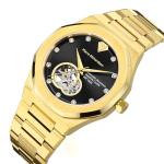PIERRE RICHARDSON PR5922 Men’s Watch – Black Dial, 24K Pure Gold Plated, Automatic, Sapphire, 41mm, 10ATM