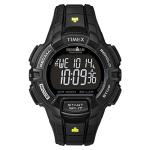 Timex Men's Ironman Triathlon Rugged 30 44mm Resin Strap Watch – Black Case Negative Display with Black Resin Strap
