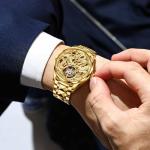 OUPINKE Men's Luxury Dragon-Engraved Tourbillon Watch Tungsten Steel Sapphire Crystal