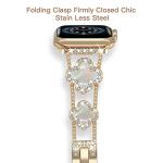 42/44/45/46/49/ mm cool woman chain metal smartwatch strap compatible with Apple Watch Band Series 10/9/8/7/6/SE/5/4 adjustable replacement watch bracelet for Iwatch gold Watch Band