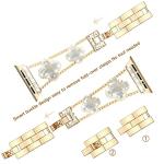 42/44/45/46/49/ mm cool woman chain metal smartwatch strap compatible with Apple Watch Band Series 10/9/8/7/6/SE/5/4 adjustable replacement watch bracelet for Iwatch gold Watch Band