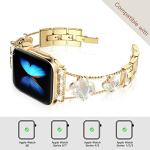 42/44/45/46/49/ mm cool woman chain metal smartwatch strap compatible with Apple Watch Band Series 10/9/8/7/6/SE/5/4 adjustable replacement watch bracelet for Iwatch gold Watch Band