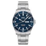MIDO Ocean Star 200 - Swiss Automatic Watch for Men - 42.5mm Stainless Steel Case - Day/Date - Blue Dial - Stainless Steel Bracelet - M0264301104100