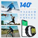 Xiaomi Redmi 5 Active Smart Watch, Step Counter Watch for Women Men with 2" LCD Large Display, 140 Sports Modes, 5ATM Waterproof (Active-Midnight Black)