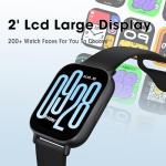 Xiaomi Redmi 5 Active Smart Watch, Step Counter Watch for Women Men with 2" LCD Large Display, 140 Sports Modes, 5ATM Waterproof (Active-Midnight Black)