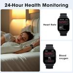 Xiaomi Redmi 5 Active Smart Watch, Step Counter Watch for Women Men with 2" LCD Large Display, 140 Sports Modes, 5ATM Waterproof (Active-Midnight Black)