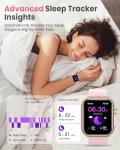 Smart Watch for Women for iPhone Android: 1.85" Smart Watch with 30 Days+ Battery Life Make/Recive Call Heart Rate SpO2 Sleep Monitor 120+ Sport IP68 Waterproof Fitness Tracker Watch Pedometer Reloj