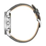 Citizen Men's Eco-Drive Sport Casual Chronograph Watch, Gray Leather Strap, Silver-Tone Dial, Chronograph, Date (Model: CA4500-24H)