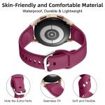 Maledan 8 Pack Band Compatible with Samsung Galaxy Watch 7 6 5 4 FE Band 40mm 44mm,Galaxy Watch 5 Pro 45mm/6 4 Classic 42mm 46mm 43mm 47mm/Active 2, 20mm Soft Silicone Sport Strap Women Men, Small