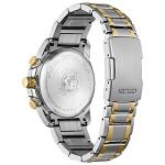 Citizen Men's Eco-Drive Sport Luxury PCAT Chronograph Watch in Two-tone Stainless Steel, Black Dial, 42mm (Model: CB5894-50E)