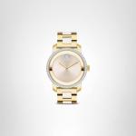 Movado Bold Iconic Women's Watch - Swiss Quartz 2H Movement, Stainless Steel Ceramic Center Link Bracelet - 3 ATM Water Resistance - Sparkling Crystal Details for Her - 36mm