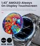 LIGE Smart Watches for Men(Answer/Make Calls), 1.43" HD AMOLED Fitness Tracker with 110+ Sport Modes, 24/7 Heart Rate Sleep Monitor Smartwatch, IP68 Waterproof Smart Watch for Android iOS