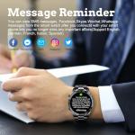 FILIEKEU Men Smart Watch for Android iOS, Bluetooth Calls Voice Chat with Heart Rate/Sleep Monitor Fitness Tracker, 1.3" Full Touch Screen IP67 Waterproof Stainless Steel Activity Tracker for Men