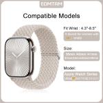 5 Pack Braided Stretchy Bands Compatible with Apple Watch Bands Women Men 38mm 40mm 41mm 42mm 44mm 45mm 46mm 49mm,Nylon Solo Loop Elastic Straps Cloth Wristbands for iWatch All Series 1-10 SE Ultra