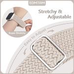 5 Pack Braided Stretchy Bands Compatible with Apple Watch Bands Women Men 38mm 40mm 41mm 42mm 44mm 45mm 46mm 49mm,Nylon Solo Loop Elastic Straps Cloth Wristbands for iWatch All Series 1-10 SE Ultra