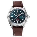 Alpina Mens Alpiner Automatic Silver Stainless Steel Case and Brown Leather Strap Watch, Blue Dial Style:AL-525N4AQ6